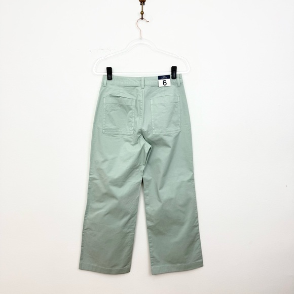 GAP High Rise Stride Ankle Pants Frothy Aqua Wide Leg Chino - Picture 5 of 6